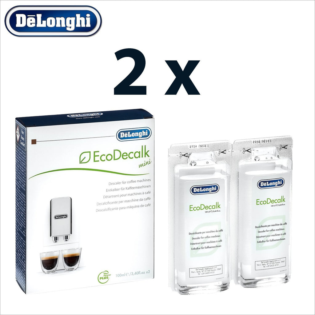 Genuine DeLonghi Descaler for Coffee Machines - 2 x 100ml - EcoDecalk – The  Fridge Filter Shop