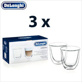 Genuine Delonghi Cappuccino Double Wall Thermo Glasses - Set of 2 - Thefridgefiltershop
