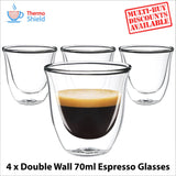 Espresso Double Wall Dual Thermo Shield Insulated Glasses for Delonghi - Thefridgefiltershop
