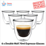 Espresso Double Wall Dual Thermo Shield Insulated Glasses for Delonghi - Thefridgefiltershop