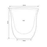 2 x Espresso, 2 x Cappuccino, 2 x Latte Double Wall Cups Mugs Glasses Glass Set - Thefridgefiltershop