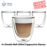 Cappuccino Double Wall Dual Thermo Shield Insulated Glasses - Thefridgefiltershop