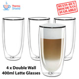 Caffe Latte Double Wall Dual Thermo Shield Insulated Glasses - Thefridgefiltershop
