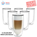 Caffe Latte Double Wall Dual Thermo Shield Insulated Glasses - Thefridgefiltershop