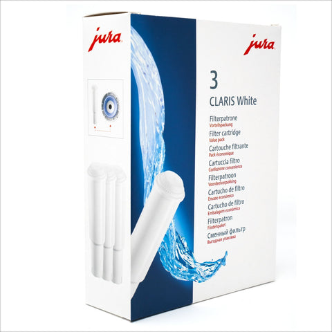 3 x Genuine OEM Jura Claris White Water Filter for Coffee Machine Bean To Cup - Thefridgefiltershop