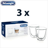 Genuine Delonghi Cappuccino Double Wall Thermo Glasses - Set of 2 - Thefridgefiltershop 