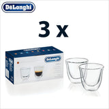 Genuine Delonghi Espresso Double Wall Thermo Glasses - Set of 2 - Thefridgefiltershop 