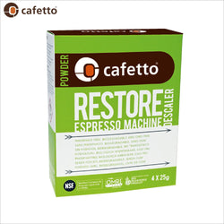 Cafetto Restore Descaler Descaling Powder OMRI Listed for Organic Use - 4 x 25g Sachet - Thefridgefiltershop 