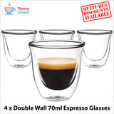 Espresso Double Wall Dual Thermo Shield Insulated Glasses for Delonghi - Thefridgefiltershop 