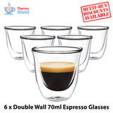 Espresso Double Wall Dual Thermo Shield Insulated Glasses - Thefridgefiltershop 