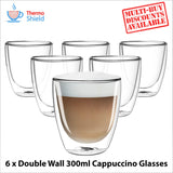 Cappuccino Double Wall Dual Thermo Shield Insulated Glasses for Delonghi - Thefridgefiltershop 