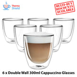 Cappuccino Double Wall Dual Thermo Shield Insulated Glasses - Thefridgefiltershop 