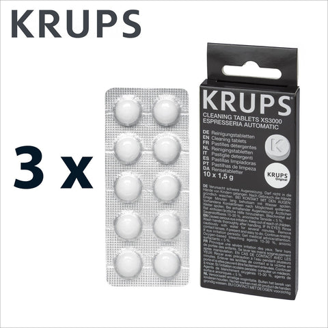 Genuine Krups Coffee Machine Cleaning Tablets XS3000 - 10pcs – The